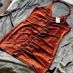 Glittery halter dress